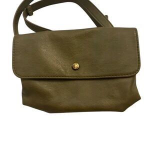 Olive Green Leather Crossbody Bag